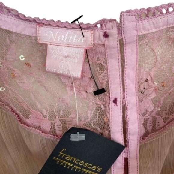 3/$21 Nolita from Francesca's Mauve and Plum Sequined Tank - NWT - Large - Picture 4 of 5